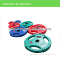 Weight lifting color rubber plate